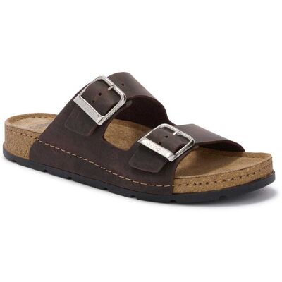 Scholl Bora 2 Buckles Sandaler (Herre) - Dk Brown, 44 Scholl Bora 2 Buckles Sandaler (Herre) - Dk Brown, 44