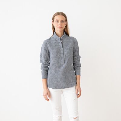 LinenMe Hørskjorte, marineblå / hvid, Gingham Fabio NAVY WHITE GINGHAM LinenMe Hørskjorte, marineblå / hvid, Gingham Fabio NAVY WHITE GINGHAM