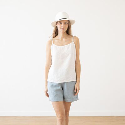LinenMe Hvid bluse i hør, Amelia WHITE LinenMe Hvid bluse i hør, Amelia WHITE