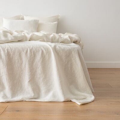 LinenMe Lagen i hør, off white, forvasket, Crushed OFF WHITE LinenMe Lagen i hør, off white, forvasket, Crushed OFF WHITE