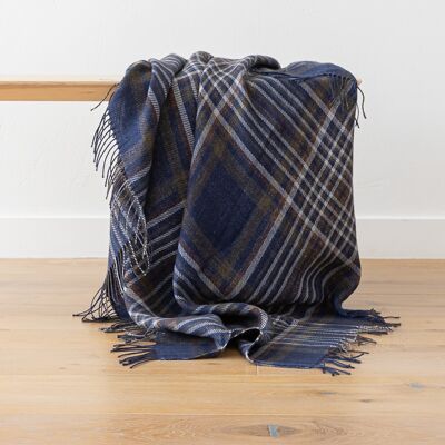 LinenMe Plaid i hør, indigo, Paolo square INDIGO SQUARE LinenMe Plaid i hør, indigo, Paolo square INDIGO SQUARE