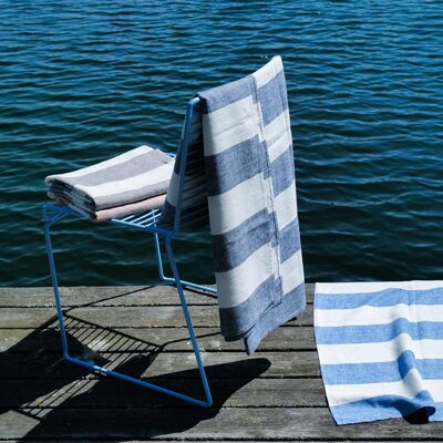 LinenMe Strandhåndklæde i hør Indigo Napa INDIGO WHITE LinenMe Strandhåndklæde i hør Indigo Napa INDIGO WHITE