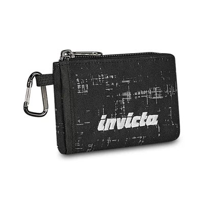 SEVEN INVICTA Møntpung med karabinhage Sort/Grå SEVEN INVICTA Møntpung med karabinhage Sort/Grå