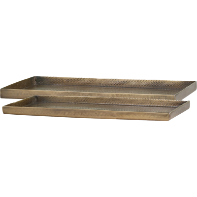 Chic Antique Tablett 2er Set antik messing - Tray Chic Antique Tablett 2er Set antik messing - Tray
