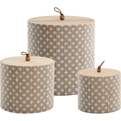 Chic Antique AMILLY Runde æsker sæt á 3 Chic Antique AMILLY Runde æsker sæt á 3