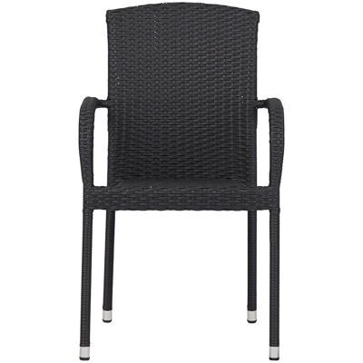 Schou Anita Havestol Polyrattan Stabelbar Sort Schou Anita Havestol Polyrattan Stabelbar Sort