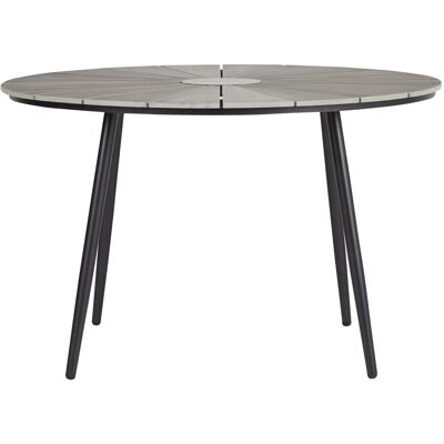 ebuy24 Model Ø120 cm Havebord - Sort & Lys grå ebuy24 Model Ø120 cm Havebord - Sort & Lys grå
