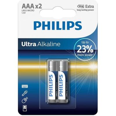 Philips Ultra Alkaline Aaa 2-Pack Philips Ultra Alkaline Aaa 2-Pack