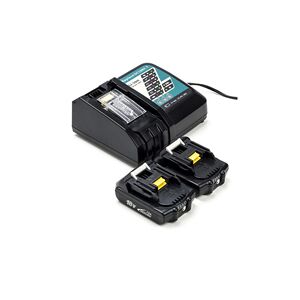 2x Makita BL1820B / 18V LXT batterier + oplader (18 V, 2 Ah)