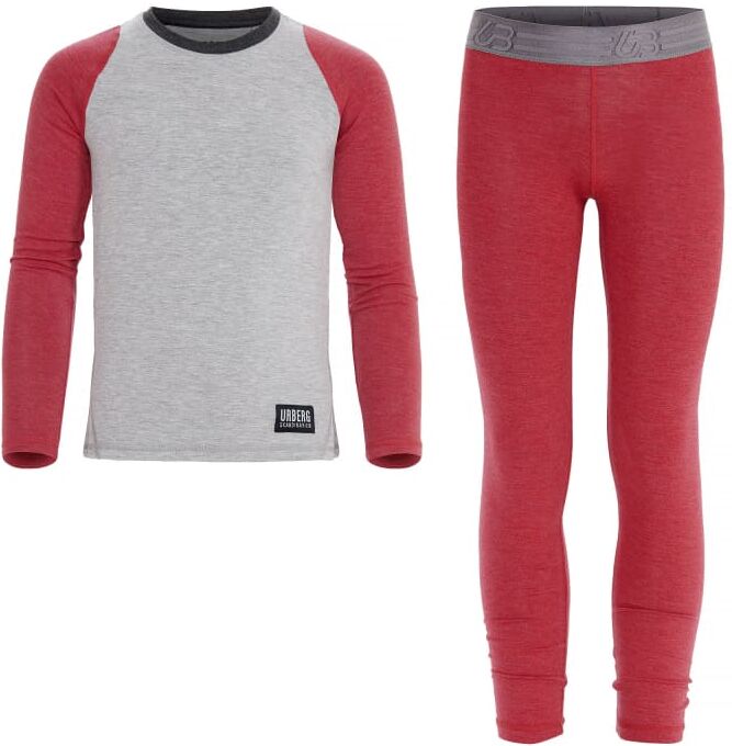 Urberg Bjorli Bamboo Set Kids Rød Rød 158/164 Urberg Bjorli Bamboo Set Kids Rød Rød 158/164