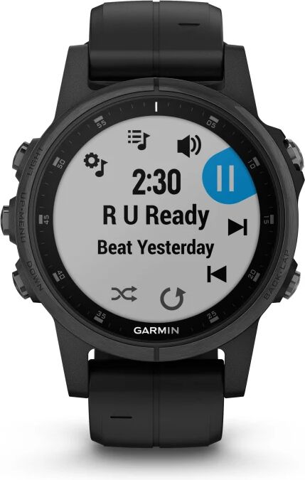 Garmin Fenix 5s Plus Sapphire Sort Sort OneSize