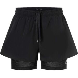 super.natural W Double Layer Shorts Jet Black M, Jet Black