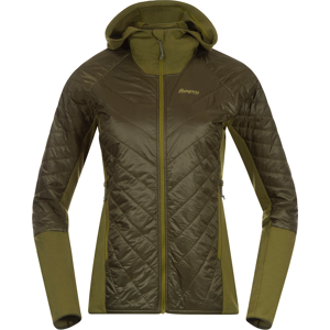 Bergans Women's Cecilie Light Insulated Hybrid Jacket Dark Olive Green/Trail Green XL, Dark Olive Green/Trail Green