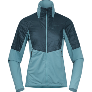 Bergans Women's Senja Midlayer Jacket Smoke Blue/Orion Blue L, Smoke Blue/Orion Blue