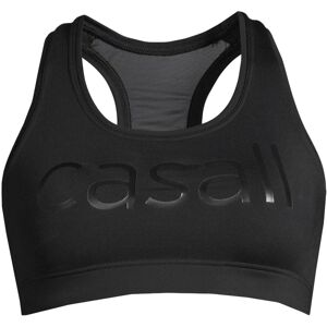 Casall Women's Iconic Wool Sports Bra Black Logo XS A/B, Black Logo