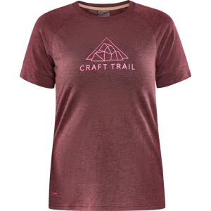 Craft Women's Adv Trail Wool Short Sleeve Tee Punsch-Melange L, Punsch-Melange