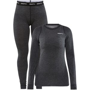 Craft Women's Core Wool Merino Set Black Melange XS, Black Melange