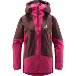 Haglöfs Women's Lumi Jacket Deep Pink/Burgundy Brown XS, Deep Pink/Burgundy Brown