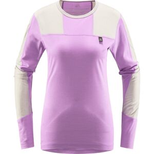 Haglöfs Natural Blend Tech Crew Neck Women Concrete/Purple Ice S, Concrete/Purple Ice