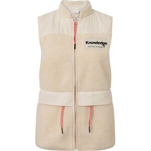 Knowledge Cotton Apparel Women's Teddy Colorblock Vest  Buttercream XS, Buttercream