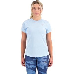 New Balance Women's Impact Run Short Sleeve Blue Haze Heather M, Blue Haze Heather