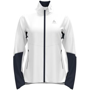 Odlo Women's Jacket Langnes White - Dark Sapphire XL, White - Dark Sapphire