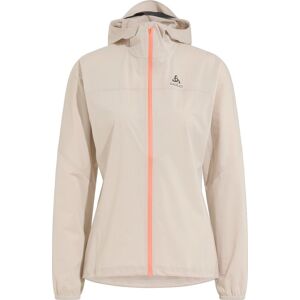 Odlo Women's The Zeroweight Waterproof Jacket Silver Cloud - Live Wire M, Silver Cloud/Live Wire