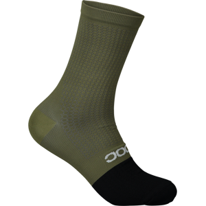 POC Flair Sock Mid Epidote Green/Uranium Black Medium/40-42, Epidote Green/Uranium Black