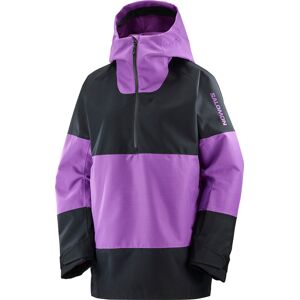 Salomon Women's Bashley Anorak Deep Black/Royal Purple/ L, Deep Black/Royal Purple