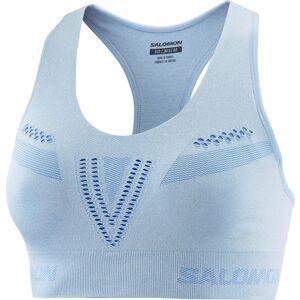 Salomon Women's Essential Move On Seamless Bra CHAMBRAY BLUE/Heather XS, CHAMBRAY BLUE/Heather