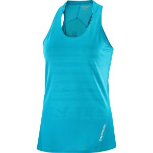 Salomon Women's Sense Aero Graphic Tank Top Tahitian Tide M, Tahitian Tide