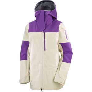 Salomon Women's Stance 3L Jacket Almond Milk/Royal Purple/ M, Almond Milk/Royal Purple