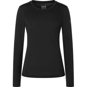 super.natural Women's Arctic230 Long Sleeve Jet Black L, Jet Black