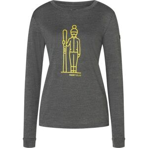 super.natural Women's Skianto Long Sleeve Pirate Grey Melange/Gold XS, Pirate Grey Melange/Gold