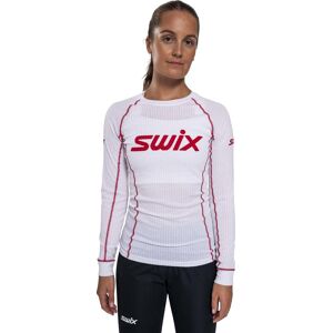 Swix Women's RaceX Classic Long Sleeve Bright White/ Red L, Bright White/ Red