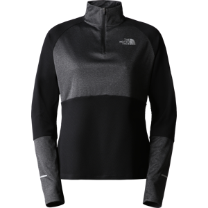 The North Face Women's 1/4 Zip Run Fleece TNFBLK/ASPHALTGRYLTHEATHR S, TNFBLK/ASPHALTGRYLTHEATHR