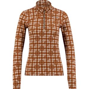 Ulvang Women's Maristua Turtle Neck With Zip Bombay Brown/Vanilla XL, Bombay Brown/Vanilla