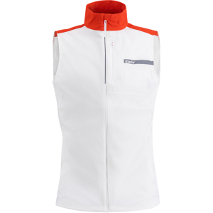 Swix Men's Roadline Wind Vest Bright White/Fiery Red, S Swix Men's Roadline Wind Vest Bright White/Fiery Red, S