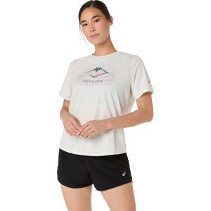 Asics Women's Fujitrail Logo Short Sleeve Top Cream, L Asics Women's Fujitrail Logo Short Sleeve Top Cream, L