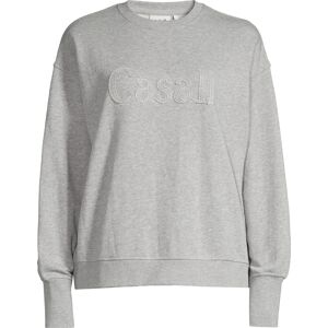 Casall Women's Terry Spring Graphic Crew Grey Melange, XL Casall Women's Terry Spring Graphic Crew Grey Melange, XL