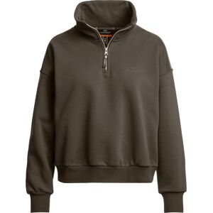 Parajumpers Women's Zendaya Half-Zip Sweat Olive Grey, L Parajumpers Women's Zendaya Half-Zip Sweat Olive Grey, L
