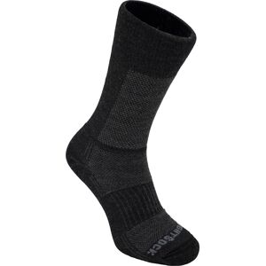 Wrightsock Merino Coolmesh II Merino Wool Crew Anti Blister System Grey/Black, 34-36 Wrightsock Merino Coolmesh II Merino Wool Crew Anti Blister System Grey/Black, 34-36
