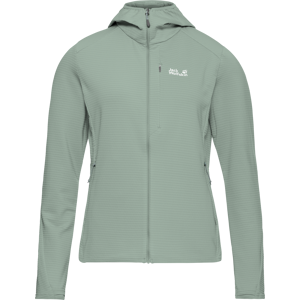 Jack Wolfskin Women's Litestride Hooded Full Zip Green Zinnia, L Jack Wolfskin Women's Litestride Hooded Full Zip Green Zinnia, L