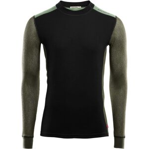 Aclima Men's WoolNet Hybrid Crew Neck Jet Black/Olive Night/Dill, Jet Black / Olive Night / Dill, XS Aclima Men's WoolNet Hybrid Crew Neck Jet Black/Olive Night/Dill, Jet Black / Olive Night / Dill, XS