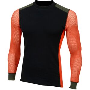 Aclima Men's WoolNet Hybrid Crew Neck Jet Black/Poinciana/Olive Nigh, Jet Black/Poinciana/Olive Night, XS Aclima Men's WoolNet Hybrid Crew Neck Jet Black/Poinciana/Olive Nigh, Jet Black/Poinciana/Olive Night, XS