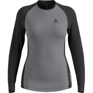 Odlo Women's Performance Wool 150 Base Layer Grey Melange - Dark Grey Melange, XL Odlo Women's Performance Wool 150 Base Layer Grey Melange - Dark Grey Melange, XL