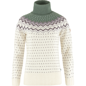 Fjällräven Women's Övik Knit Roller Neck Chalk White-Patina Green, XS Fjällräven Women's Övik Knit Roller Neck Chalk White-Patina Green, XS