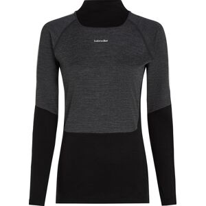 Icebreaker Women's Merino 200 Oasis+ Long Sleeve High Neck Black/Jet Hthr/Undyed, S Icebreaker Women's Merino 200 Oasis+ Long Sleeve High Neck Black/Jet Hthr/Undyed, S