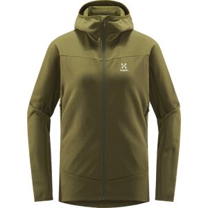 Haglöfs Frost Mid Hood Kvinde Oliven grøn - Hættetrøje i fleece Haglöfs Frost Mid Hood Kvinde Oliven grøn - Hættetrøje i fleece