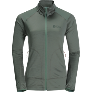 Jack Wolfskin Women's Kammweg Full Zip Picnic Green, S Jack Wolfskin Women's Kammweg Full Zip Picnic Green, S